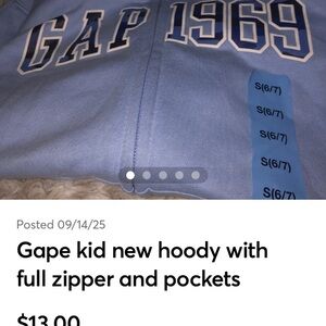 GAP Kids Light Blue Full-Zip Hoodie